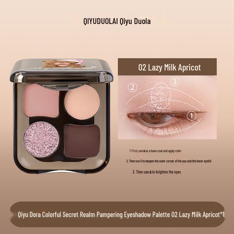 Miracle Dora Bestseller Quad: Earthy Matte & Shimmer Eyeshadow Palette with Under-Eye Glitter