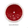 Christmas Tree Skirt Mat 48 Inch Soft Holiday Decoration Red Floor for Living