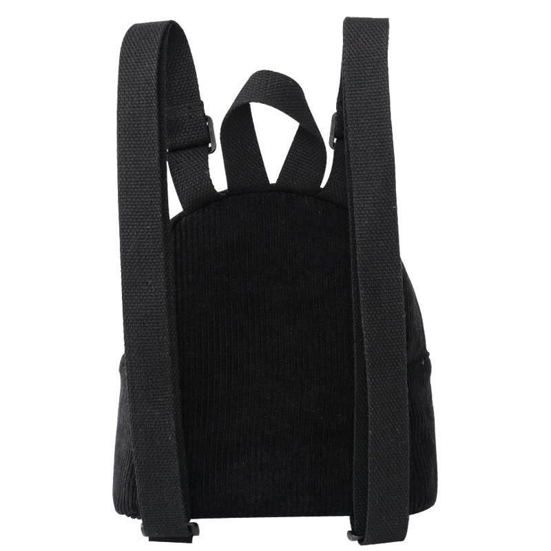 Cord-Rucksack für Damen mit Reißverschluss für den täglichen Freizeitgebrauch
