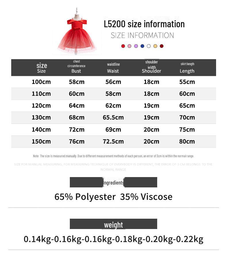 Přeshraniční šaty princezny s odhalenými rameny a flitry pro dívky – Kostým s nadývanou tylovou sukní