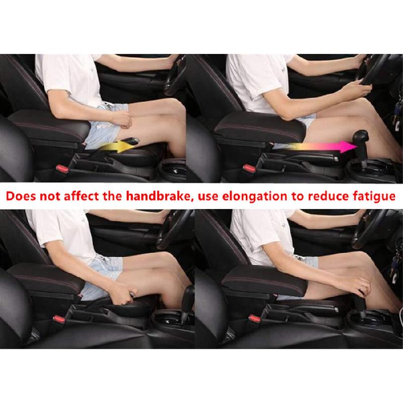 Car Armrest Center Console Elbow Arm Rest Box Storage + Base Universal Us Stock