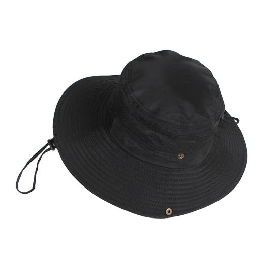 Bucket Hat for Summer Sun Protection Wide Brim Hat чёрный