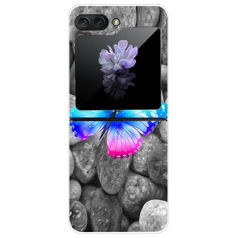 For Samsung Galaxy Z Flip 5 5G Case Cute Transparent PC Hard Case Back Cover For Samsung ZFlip5 Z Flip 5 Phone Coque Flip 5 Capa