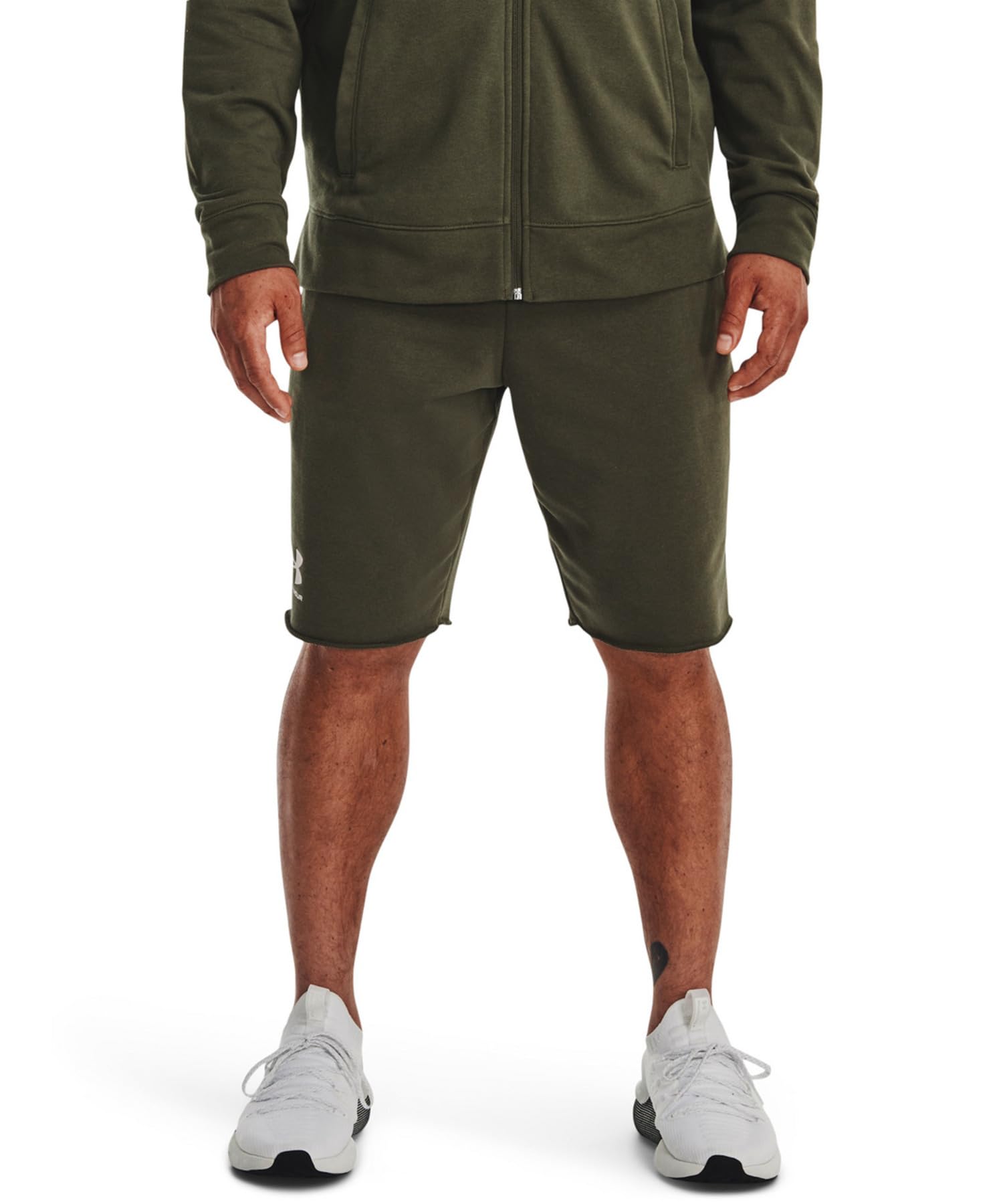 

UA RIVAL TERRY SHORT 1361631 Морской OD Green Оникс Белый 3XL [Under Armour] (390)