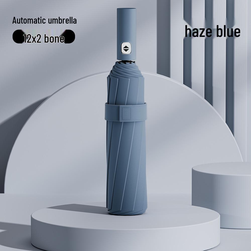 High-End Automatic Folding Sun & Rain Umbrella for Men - Large Size Sunscreen Sunshade