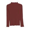 Women's Ruffle Half High Neck Long Sleeve Sweater - Early Spring & Autumn Style