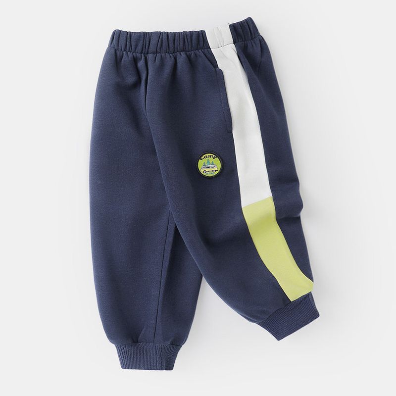 Right Europe Boys Casual Multicolor Track Sweatpants 25 Spring New Arrival Spring Boys Children s Spring Clothes Sports Pants Navy blue 100