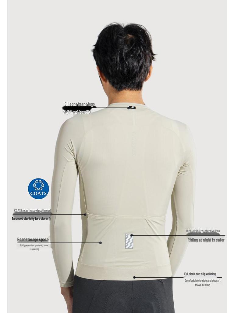 Lampara 2024 Eco-Friendly Men's Cool Cycling Jersey – Sweat-Wicking, Long Sleeve & Road Bike Ready