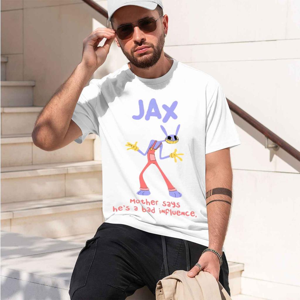 2026 New Jax Purple Rabbit Anime Graphic Tee Funny Character Cotton Short Sleeve Tshirt For Unisex And Unisex