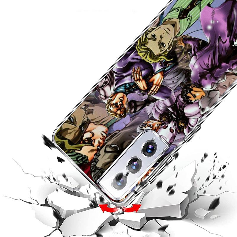 Anime JoJo Killer Queen Phnoe Case for Samsung Galaxy S26 S25 Edge S23 S24 Ultra S22 Plus S21 S20 FE Unique Cover Soft Coque Gal