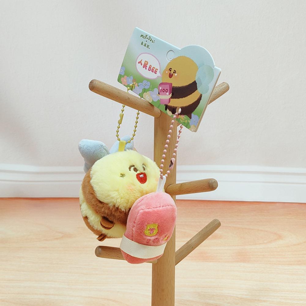 Funny Cute Magnetic Pendant Stuffed Animal Stuffed Bee Doll Cai Bee Plush Toys  Birthday Gifts