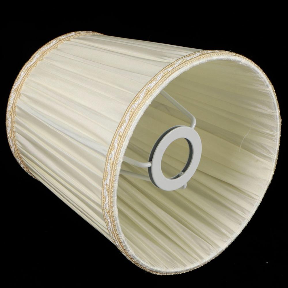 6PCS Cloth Fabric Lampshade Beige Color Pleated Lamp Shades Decorative Small Lamp Shade Table Lamps