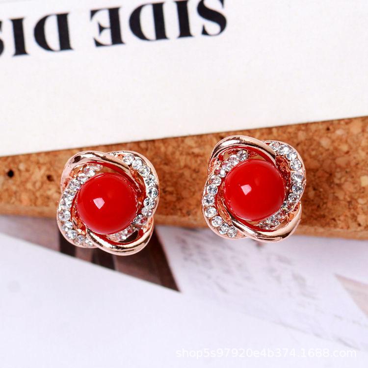 Ekskluzywny 14k złota biżuteria kolczyki z prawdziwego złota cyrkon perła Twist luksusowe kolczyki sztyfty dla kobiet Brincos Pendientes Bijoux