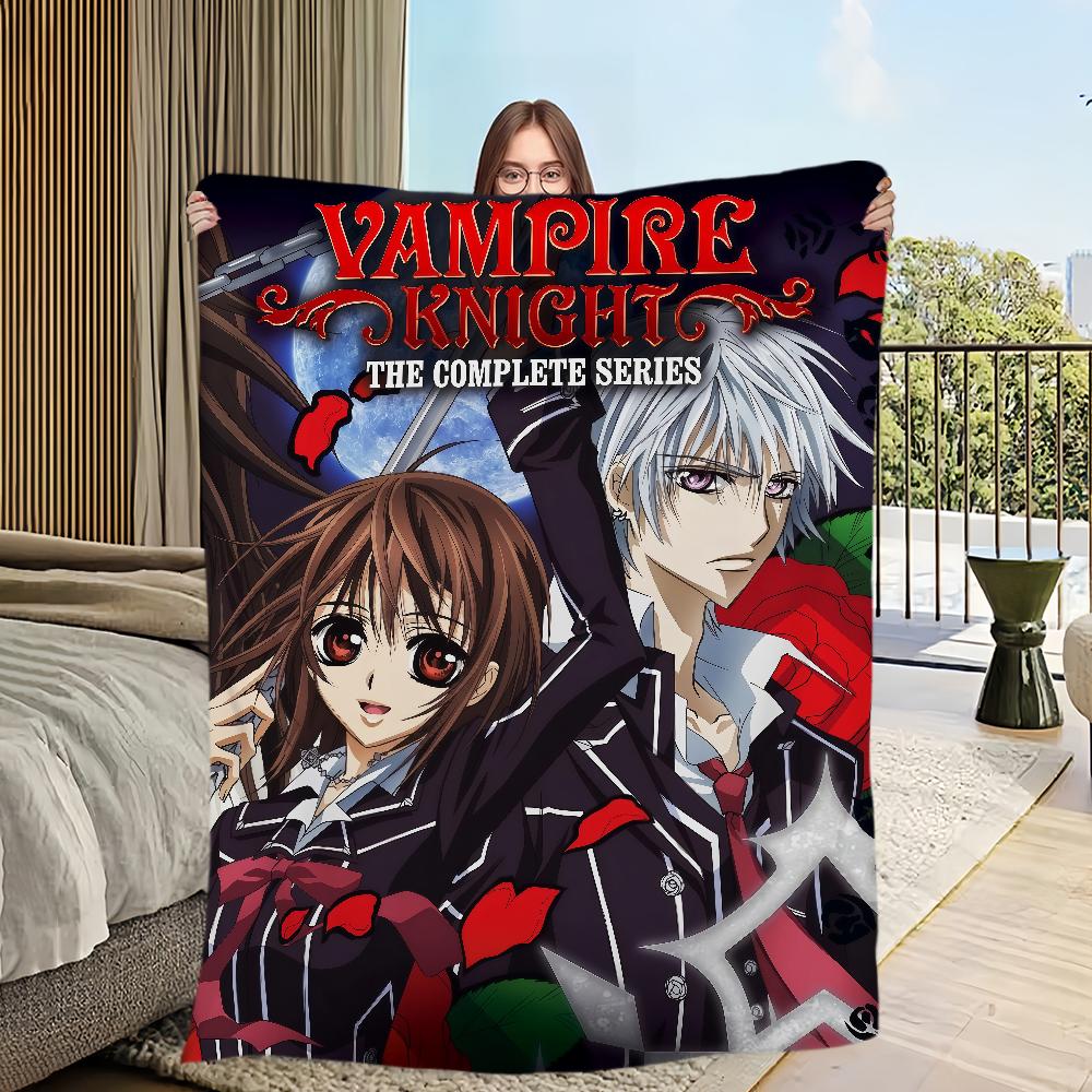 manga classic anime cool art v-Vampire Knight Flannel warm soft plush blanket for sofa living room office bedroom travel gift