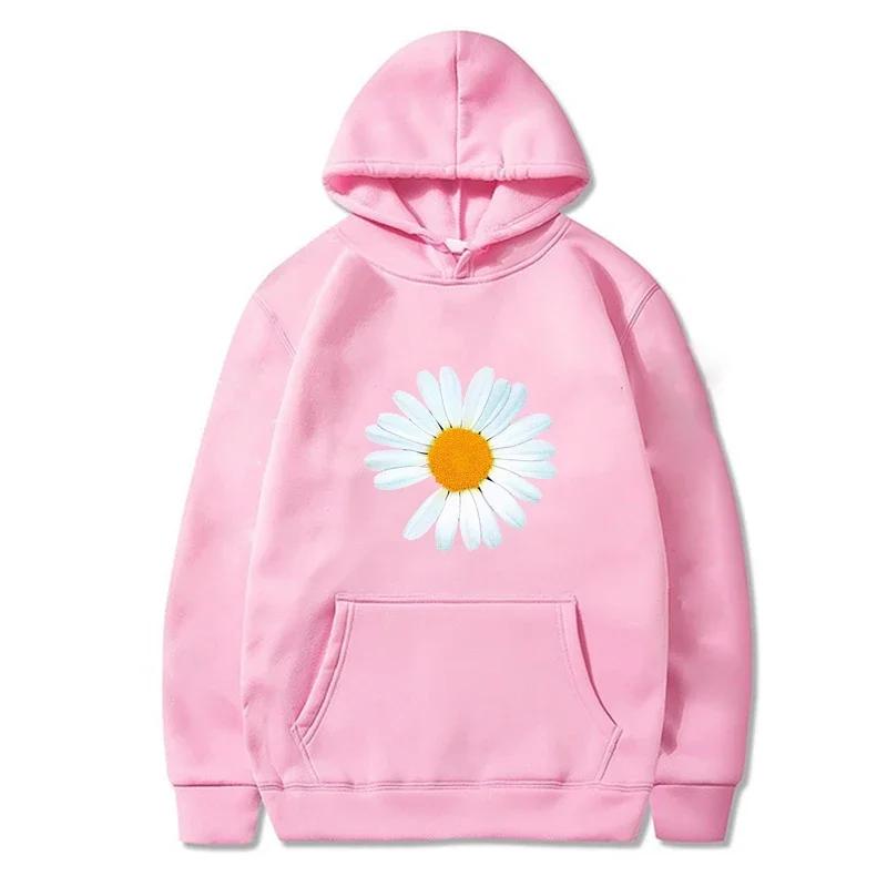 

Autumn and Winter Women s Hoodies Fashion Flower Print Hooded Outdoor Sports Pullover Casual Tops Graphic Fashion Personality 3XL