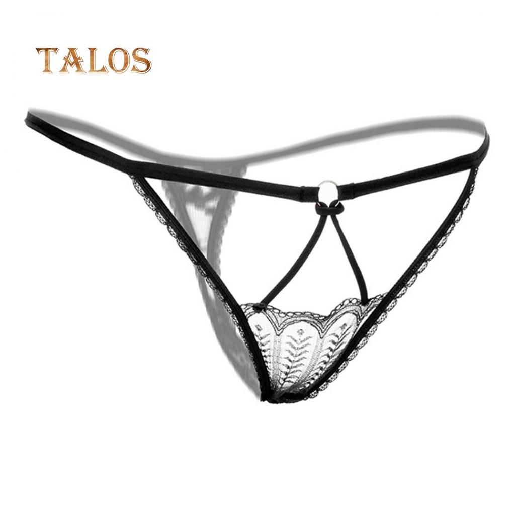 Talos Sexy Lace Strap G-String Hollow Out Elastic Thong Underwear Women's Underpants Soft Brief