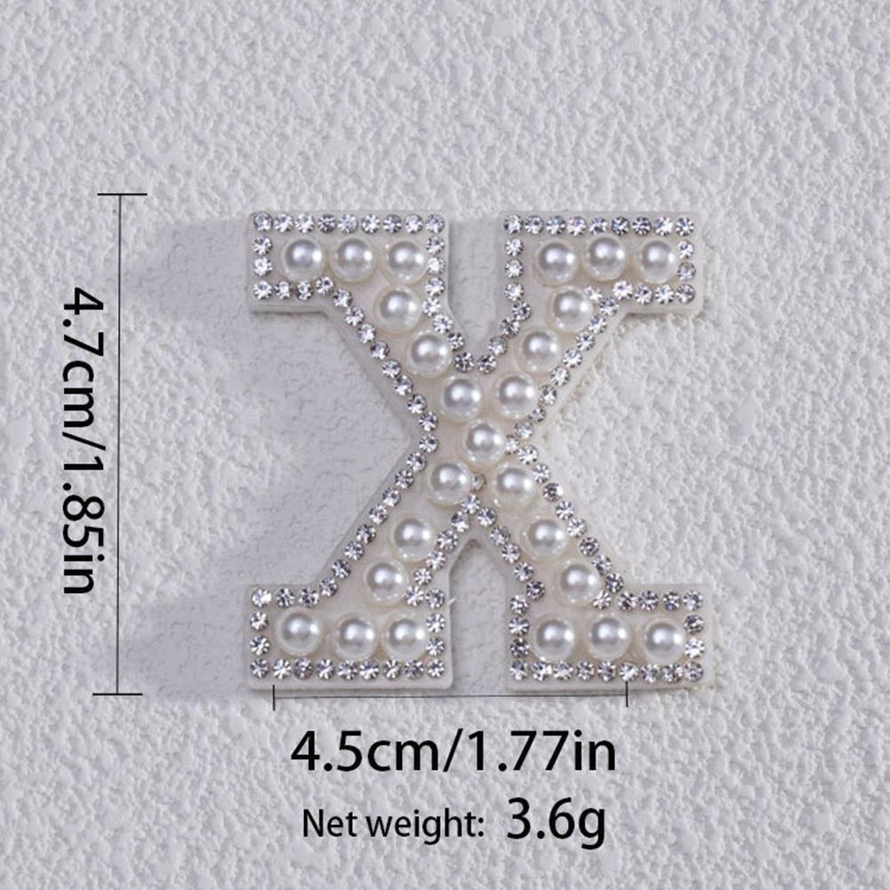 Pearl Letters Clothes Letter Alphabet Embroidery Sparkle