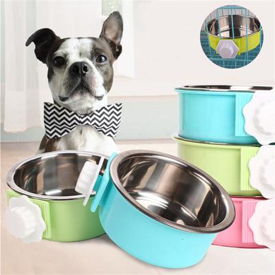 Futternapf für Haustiere, zum Aufhängen, Futternapf aus Edelstahl, für Hunde, fester Katzennapf, Katzen, Hundebox, Trinknapf, kleine Haustierfütterung