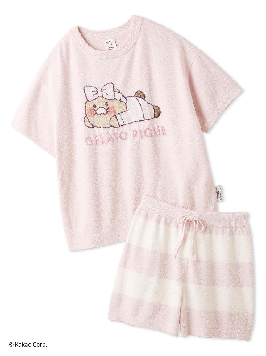Gelato Pique [Kakao Friends] Ryan & Chunsik Smoothie Pullover & Shorts Set Pwnt251061 Blu/F