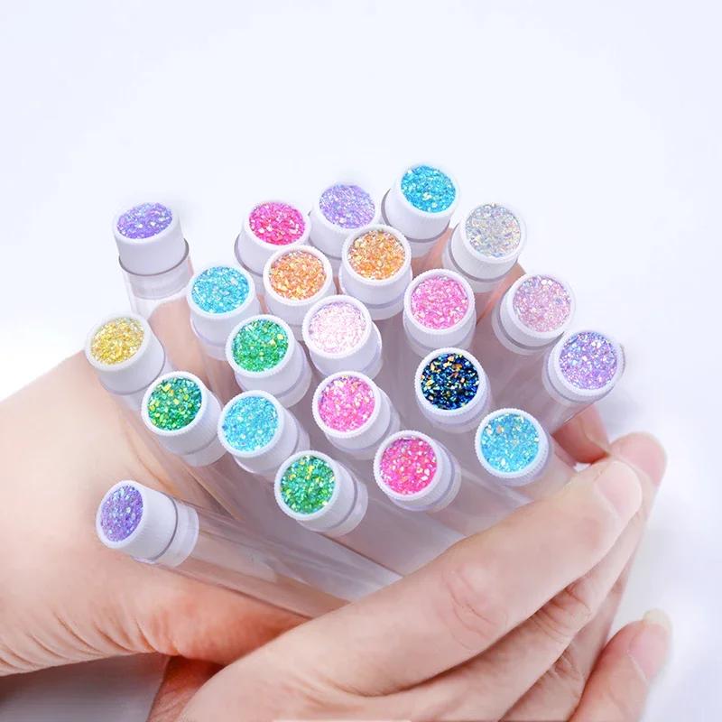 20Pcs Eyelash Brush With 20Pcs Containers Dust-proof Tube Reusable Eye Lash Mascara Wands Replaceable Makeup Applicators Tools