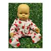 Strawberry Detailed Snap-on Baby Booties Jumpsuit