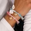 Bohemia Conch Shell Charms Bracelet for Women Girls Pearl Crystal Handmade Beaded Bracelet Summer Beach Jewelry Gifts