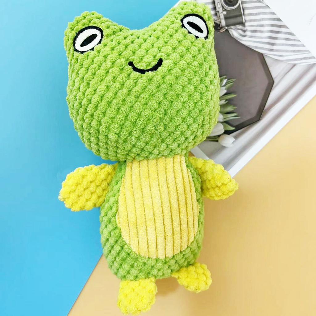 Plush Dog Squeaky Toy Bite Resistant Teeth Grinding Boredom Relief Animal Shape Stuffed Puppy