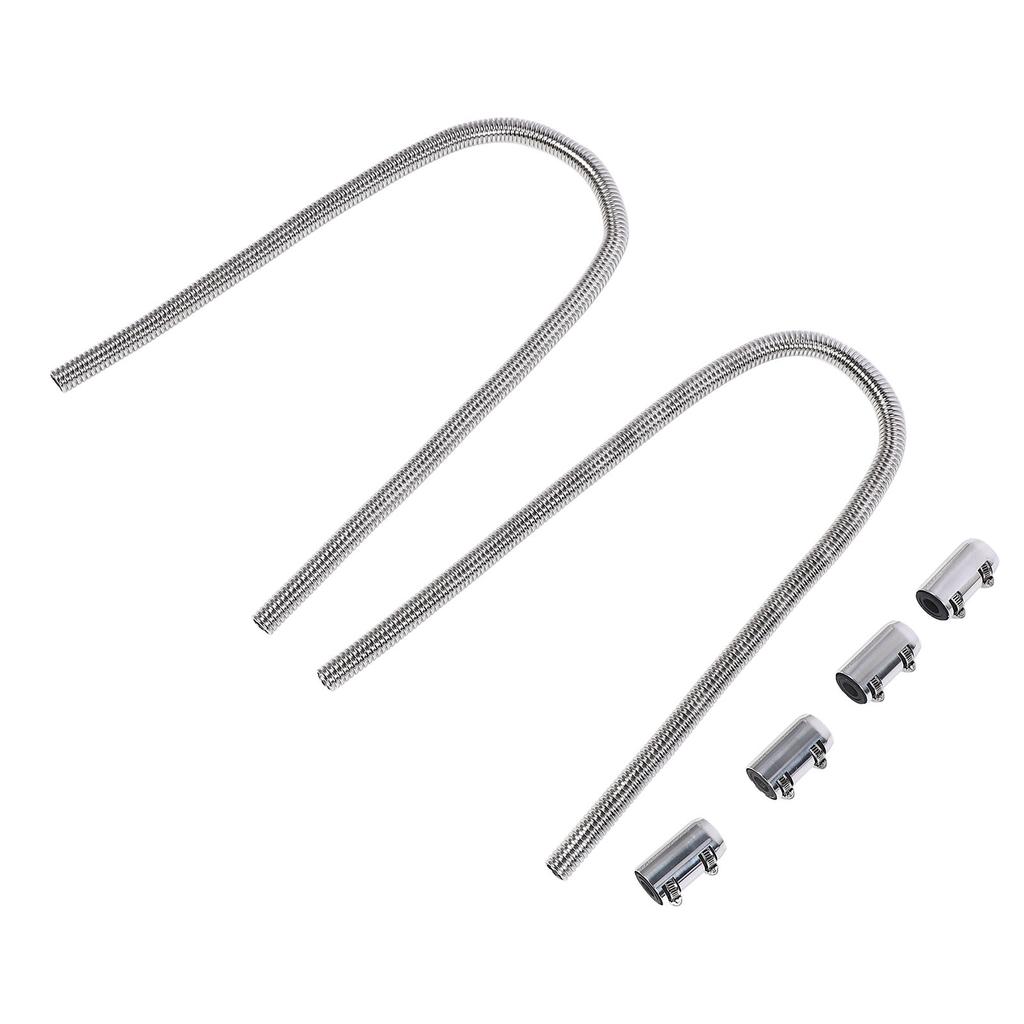 44in Radiator Hose Kit with Cap Clamp Stainless Steel Efficient Cooling Flexible Rustproof Universal Fit Coolant Water