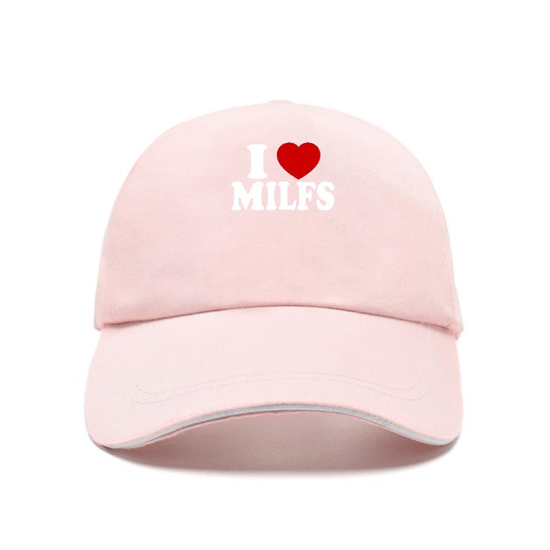 Ich liebe MILFS Ich liebe heiße Mütter Aufdruck Baseballkappe Lässig Unisex Damenhut verstellbar Sommer Truckerhüte Gorras