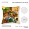 Cushion Cover Anti-dustmite Pillowcase Invisible Zipper Silky Short Plush Sofa Cushion Cover Cute Bear
