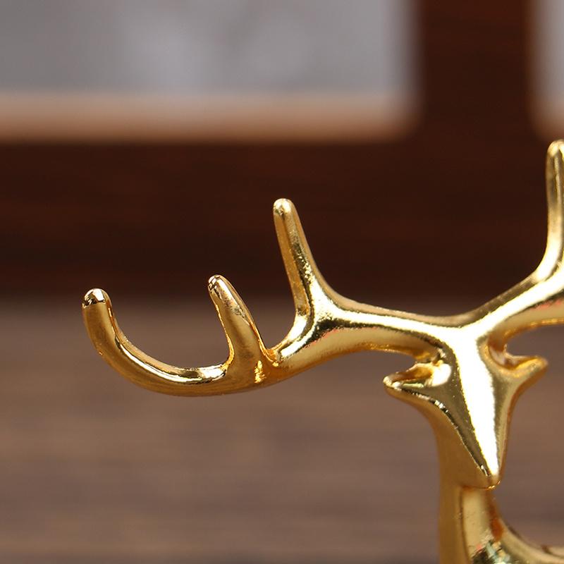 1 Stück Elch Hirsch Statue Weihnachten Rentier Kunst Figur Vintage Handwerk Heim Ornament Tischdekoration