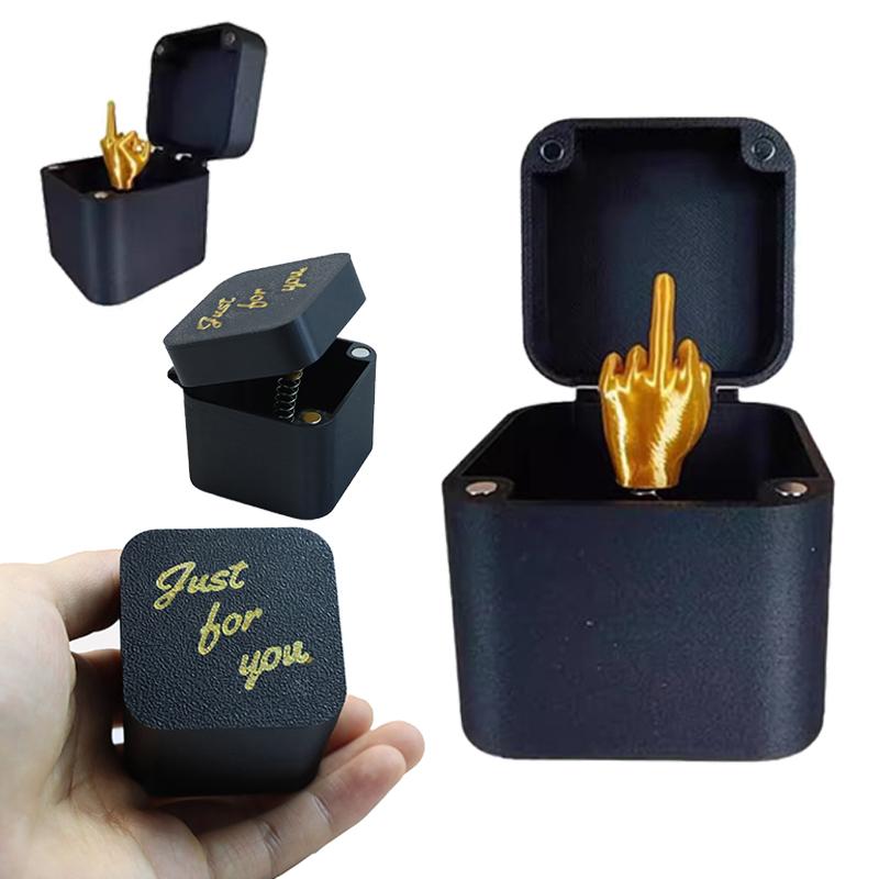 Creative Prank Gifts Pop Up Middle Finger Christmas Interesting Gift Box Office Desk Decoration Home Decoration Gifts For Guests