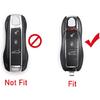Glänzende Silberfarbe Fernschlüssel Schutzhülle Schlüsselklingen Für Porsche Cayman Cayenne Carrera 911 / 997 Panamera 970 Boxster 981