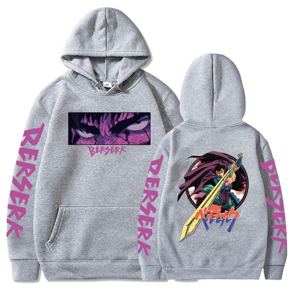 Anime Hoodie Berserk Harajuku Guts Eyes Manga Hoodies Sweatshirt Graphic Winter Pullover Fashion Long Sleeve Hoody