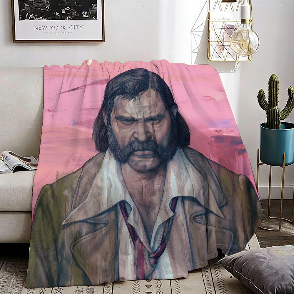 Popular Games Disco Elysium Throw Lightweight 240g Flannel Blanket Soft Skin-friendly for Summer Cooling 75X95CM