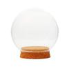 Fenteer 2-Piece 12cm Diameter Glass Dome Cover with Wood Cork, Cloche Jar Terrarium, Wedding Reception Decoration, Miniature Craft