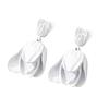 Elegant French Floral Clip-On Earrings: Retro Hong Kong Style, No Piercing Needed