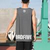 Li-Ning Sports Basketball Series Reversible Quick-Dry Basketball Vest With Badfive Theme Print Men Tops Gray AAYP343-1