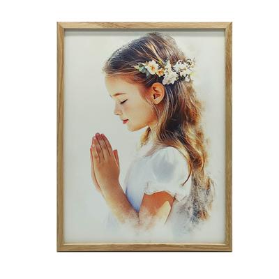 First Holy Communion Souvenir - Girl First Holy Communion Souvenir - Girl, 50X70 Cm, Frameless, Matte Paper 230 Gsm