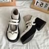 Fashion Sweet Heart-Shaped Buckle Lolita Shoes Women Kawaii Mary Janes shoes Woman Gothic Metal Decoration Chunky Heels Pumps Y2K