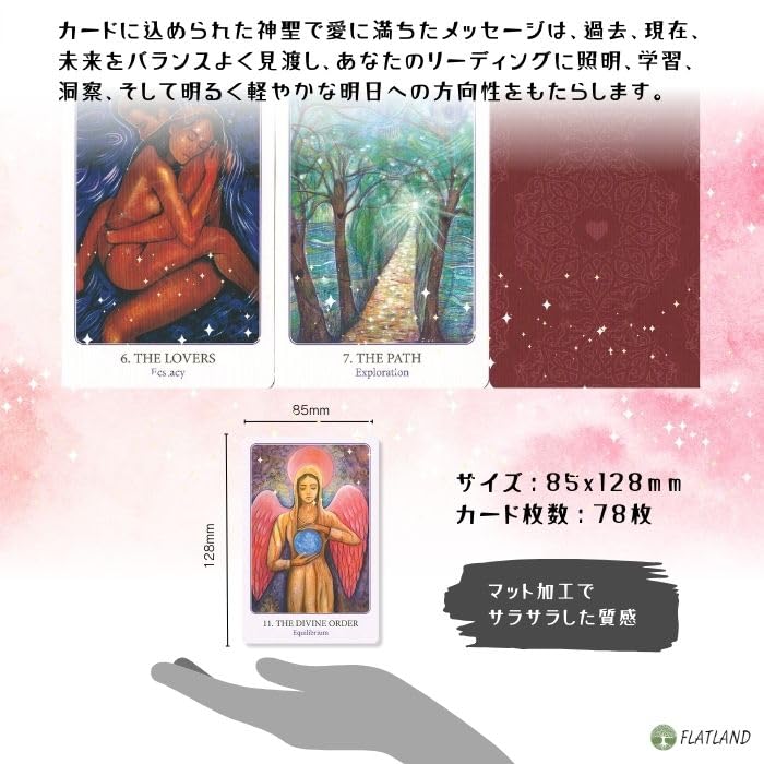 The Tarot of Light Tarot Reading Instructions Instruction Manual Authentic Tarot Cards (Japanese Included) (78 Cards)