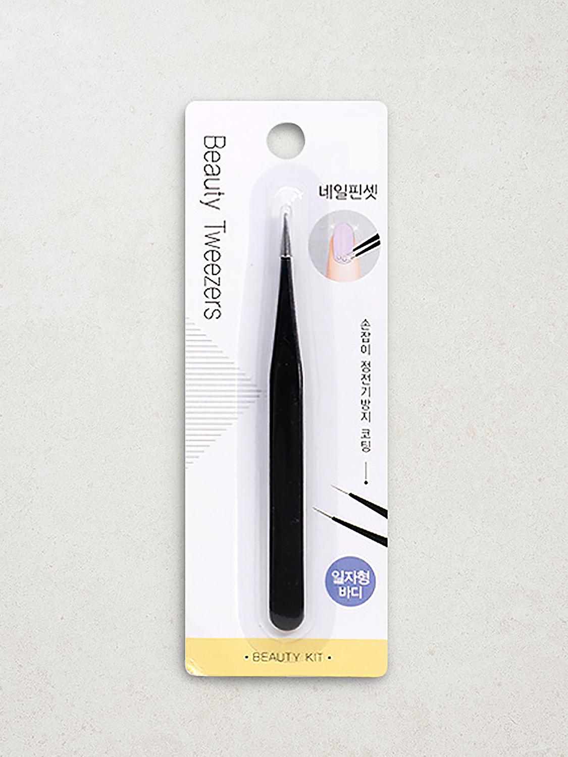Precision Straight Nail Tweezer for Nail Art 1ea