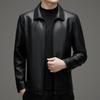 Genuine Leather Jacket for Men In Autumn and Spring, Plush Leather Jacket, Men's Lapel Casual Jacket, Daddy Sheepskin Top