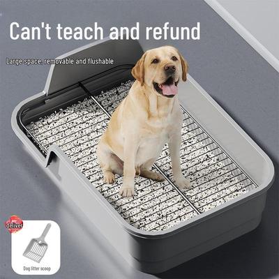 Anti-Splash Oversized Dog Toilet with High Fence for Small Pets