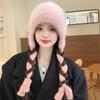 Lei Feng Hat Women's Autumn and Winter Korean Version Thickened Warm Ear Protection Knitted Woolen Hat Large Head Circumference Balaclava