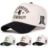 Men Letter Embroidered Patchwork Baseball Cap Outdoor Adjustable Sunscreen Leisure Hat Spring Autumn Travel Tourism Beach Vacation