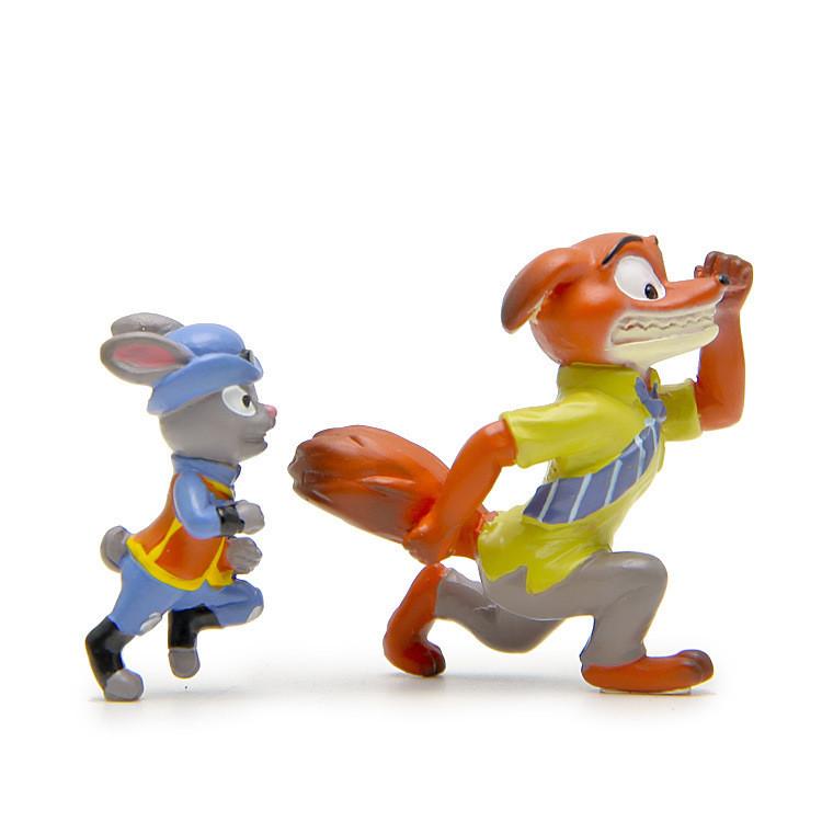 Zootopia Judy And Nick Resin Figurine Set For Gift And Decoration