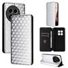 For OnePlus 13 Wallet Case Rhombus Imprinted Leather Phone Cover