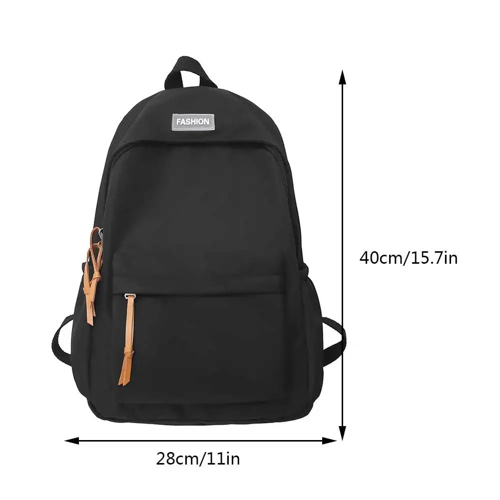 Large Capacity Women Backpack Travel Bags Casual Nylon Student School Bags Solid Color Fashion Bags for Women Girls Bookbags