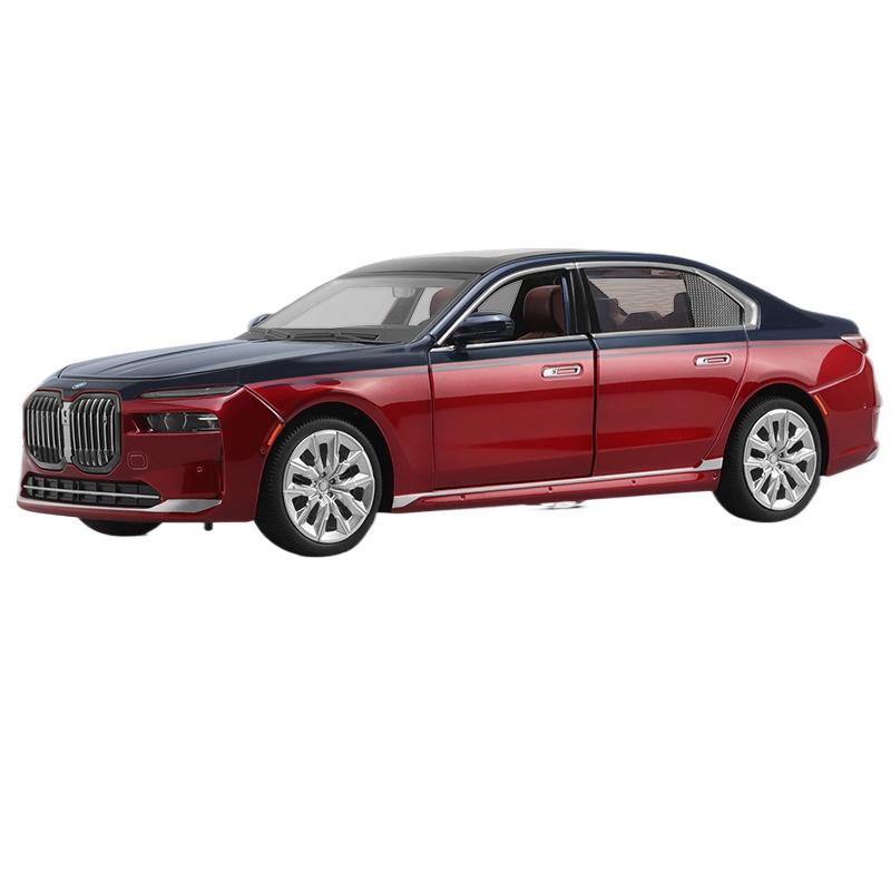 1/24 Scale BMW THE I7 Pure Electric New Energy Limousine Alloy Metal Diecast Car Model Sound & Light Gift for Boyfriend